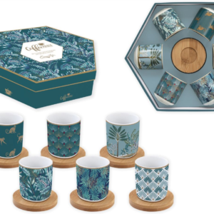 Coffret 6 tasses à café JUNGLE