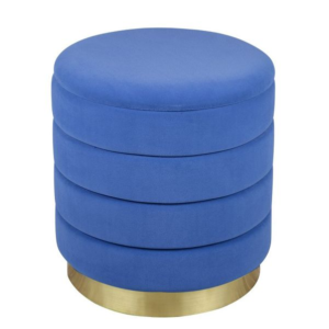 Set de 2 poufs bleu
