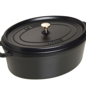 Cocotte ovale 37 cm noir mat