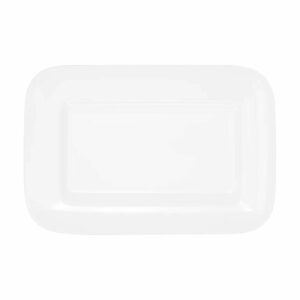Plat rectangulaire blanc
