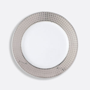 ATHÉNA Platine - Assiette à dessert à aile pleine