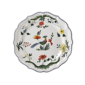 GIEN - Coffret 4 assiettes dessert "Oiseaux du paradis"