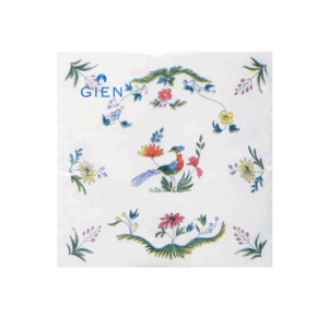 GIEN - Set de 12 Paquet de serviettes  "Oiseaux du paradis"